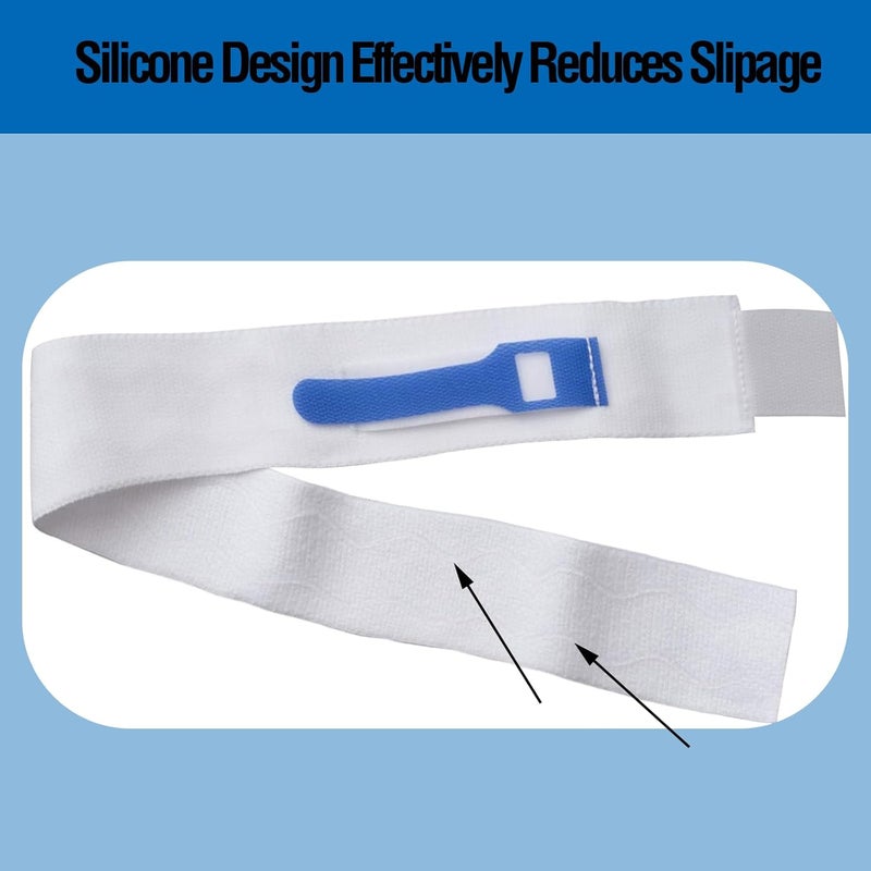 BOJEE Foley Catheter Holder Urinary Legband Holder Catheter Tube Holder Anti Slip Anti Irritation Silicone Grip 2 Pack （20" Long x 2" Wide） - Image 3